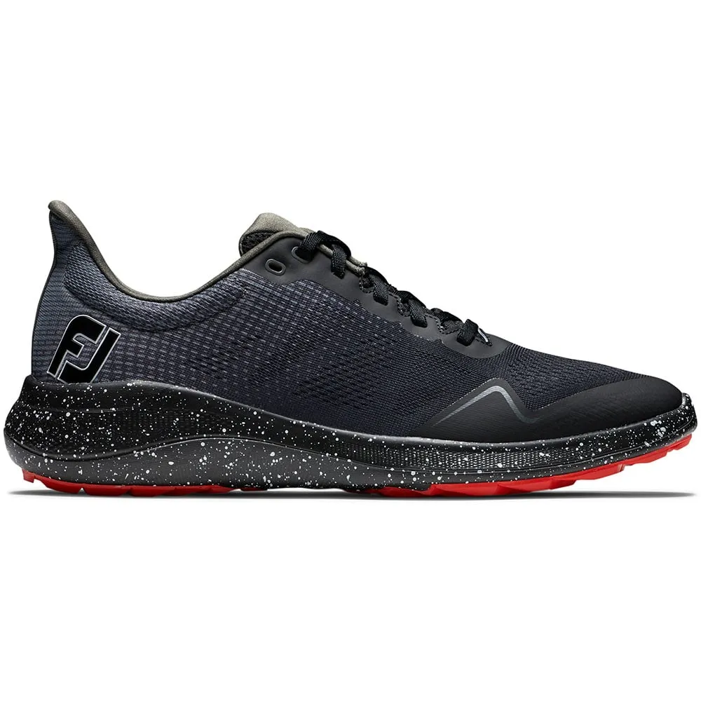 FootJoy Ltd Edition Galaxy Flex Spikeless Shoes - Black/Charcoal/Red