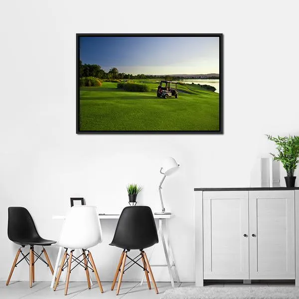 Golf Course & Buggies Canvas Wall Art