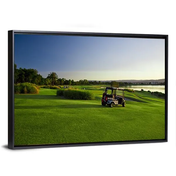 Golf Course & Buggies Canvas Wall Art