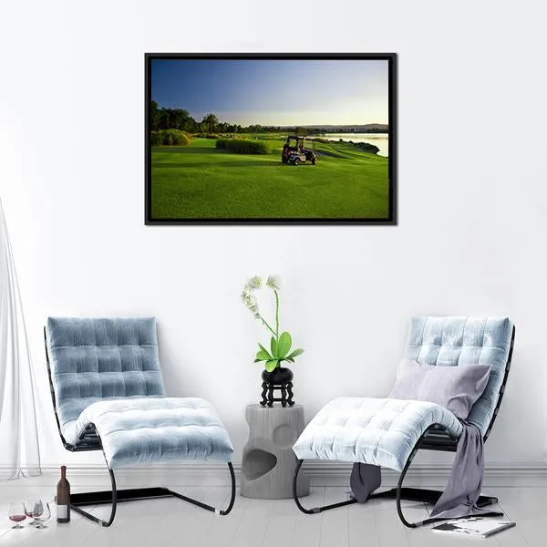 Golf Course & Buggies Canvas Wall Art