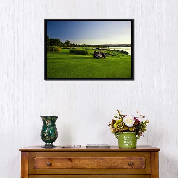 Golf Course & Buggies Canvas Wall Art