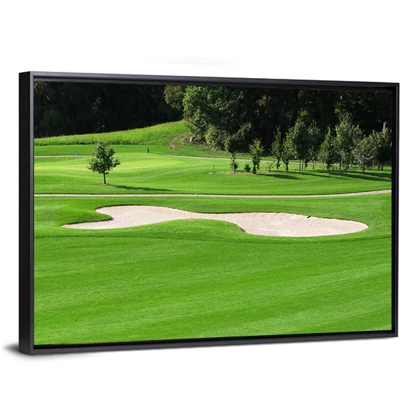 Golf Course & Trees Canvas Wall Art