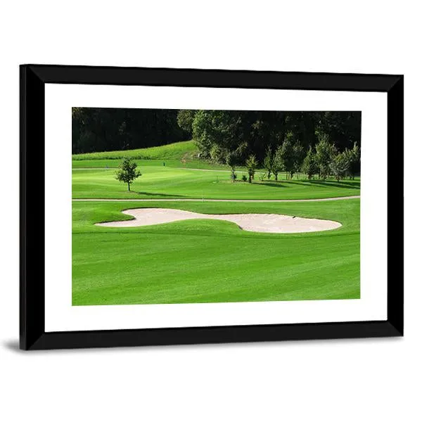 Golf Course & Trees Canvas Wall Art