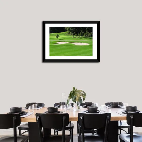 Golf Course & Trees Canvas Wall Art