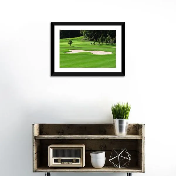 Golf Course & Trees Canvas Wall Art