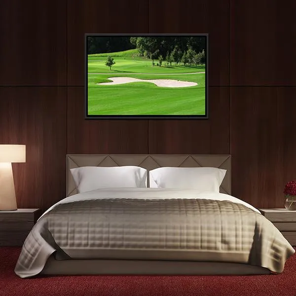 Golf Course & Trees Canvas Wall Art