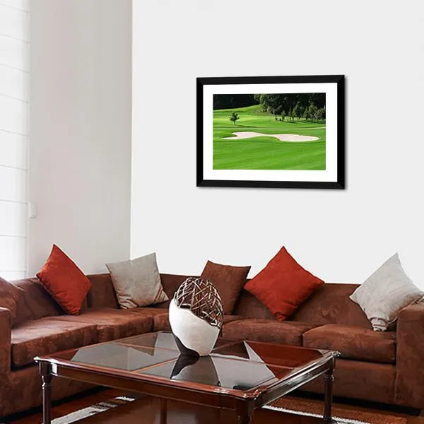 Golf Course & Trees Canvas Wall Art