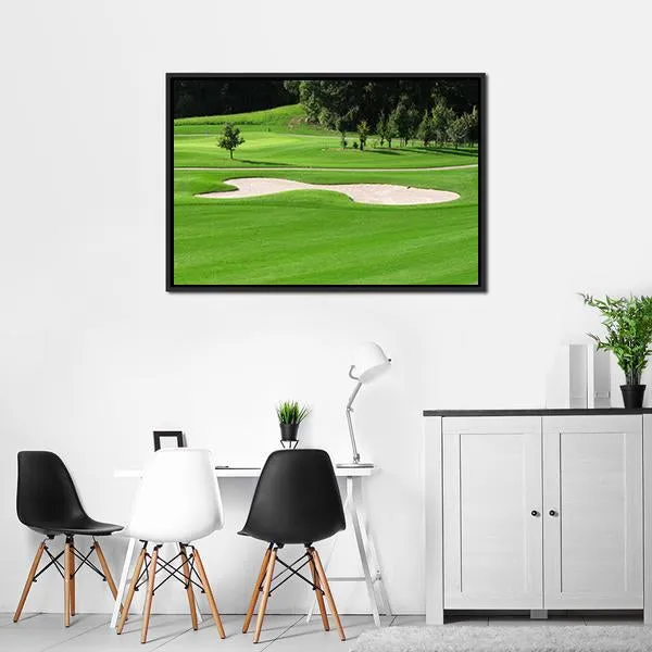 Golf Course & Trees Canvas Wall Art