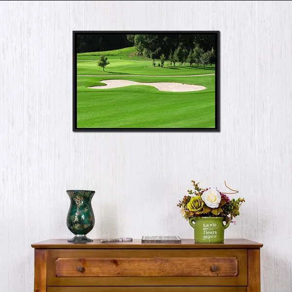 Golf Course & Trees Canvas Wall Art