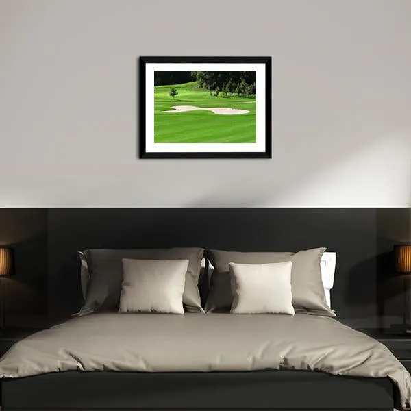 Golf Course & Trees Canvas Wall Art