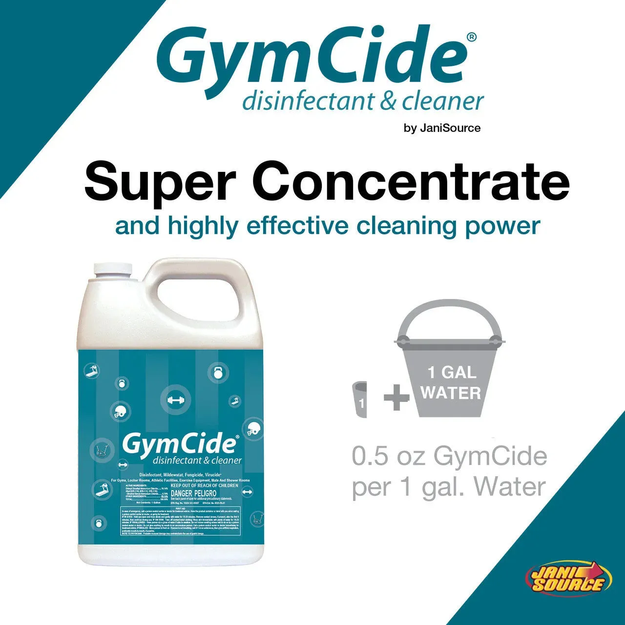 GymCide Concentrate Sports Disinfectant & Cleaner, Gallon