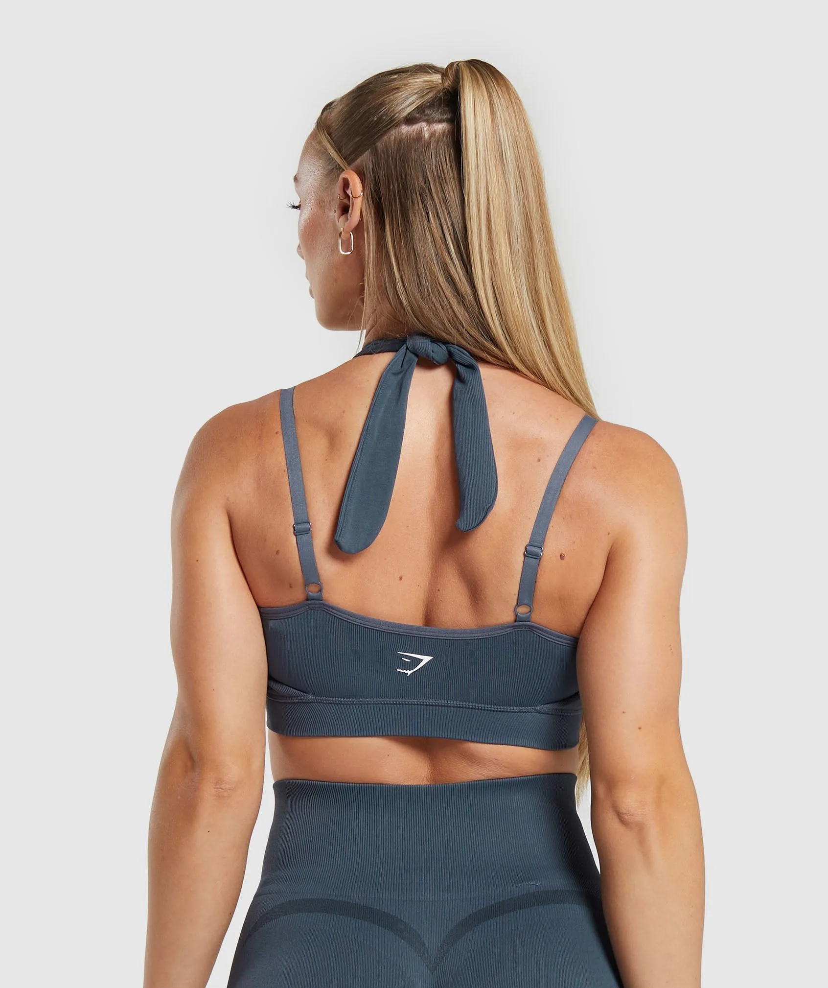 Gymshark Gains Seamless Bralette - Titanium Blue