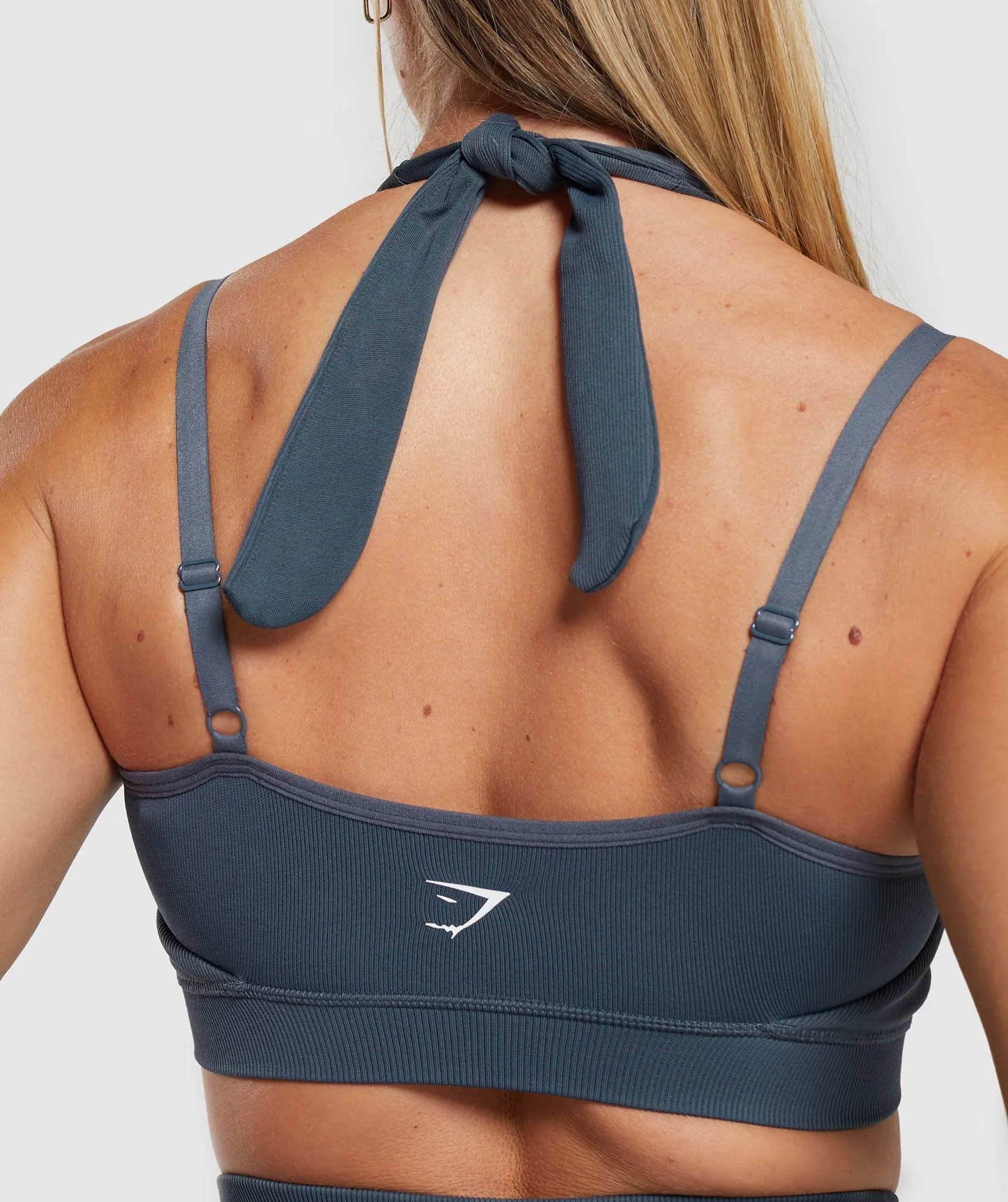 Gymshark Gains Seamless Bralette - Titanium Blue