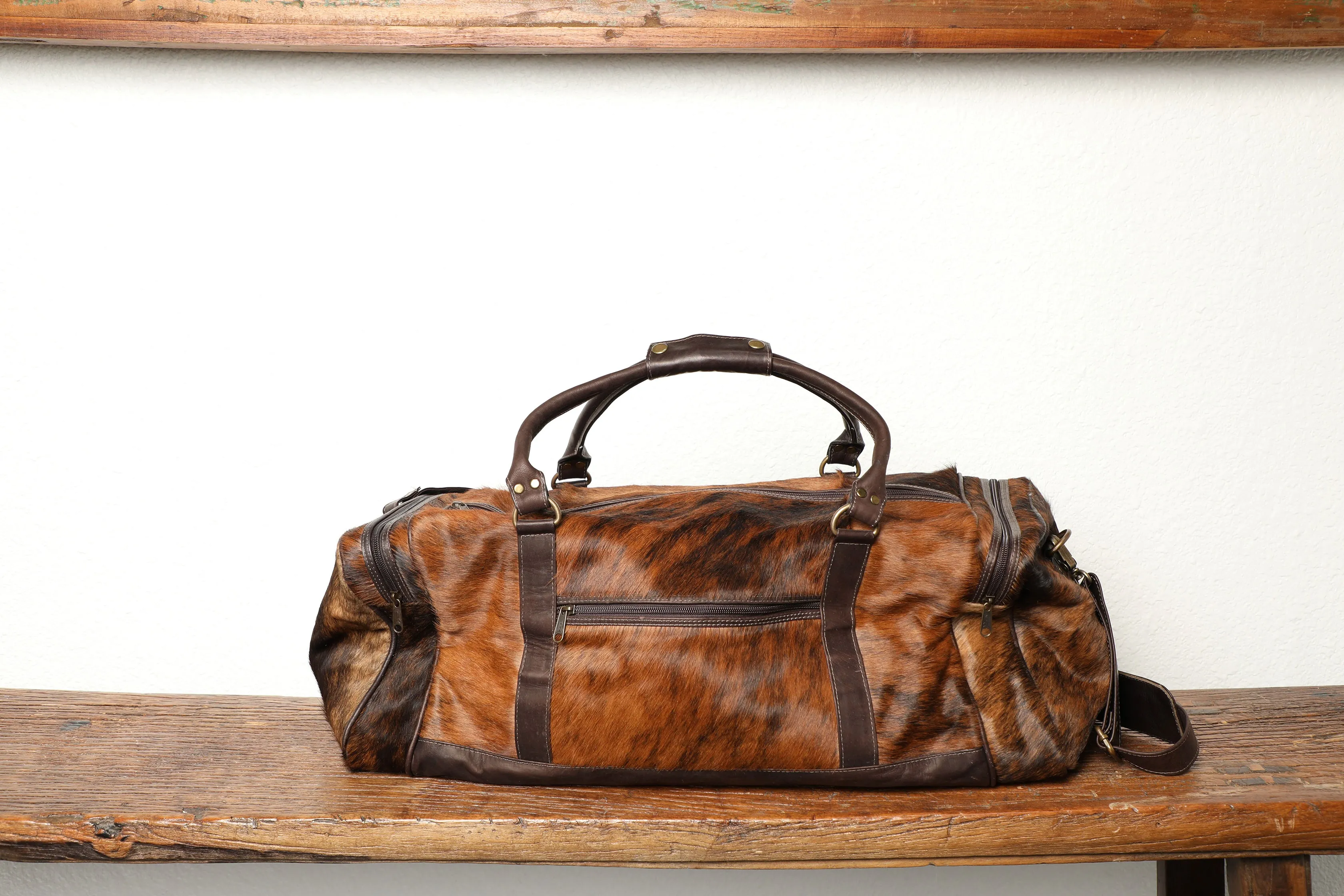 Hair on Cowhide Weekender Large Duffel Bag