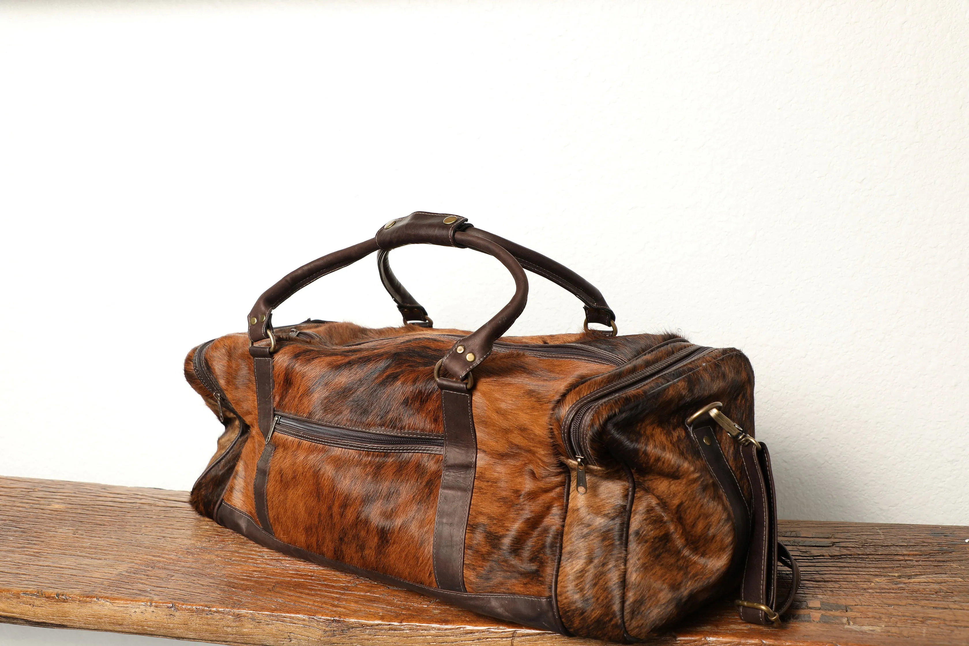 Hair on Cowhide Weekender Large Duffel Bag