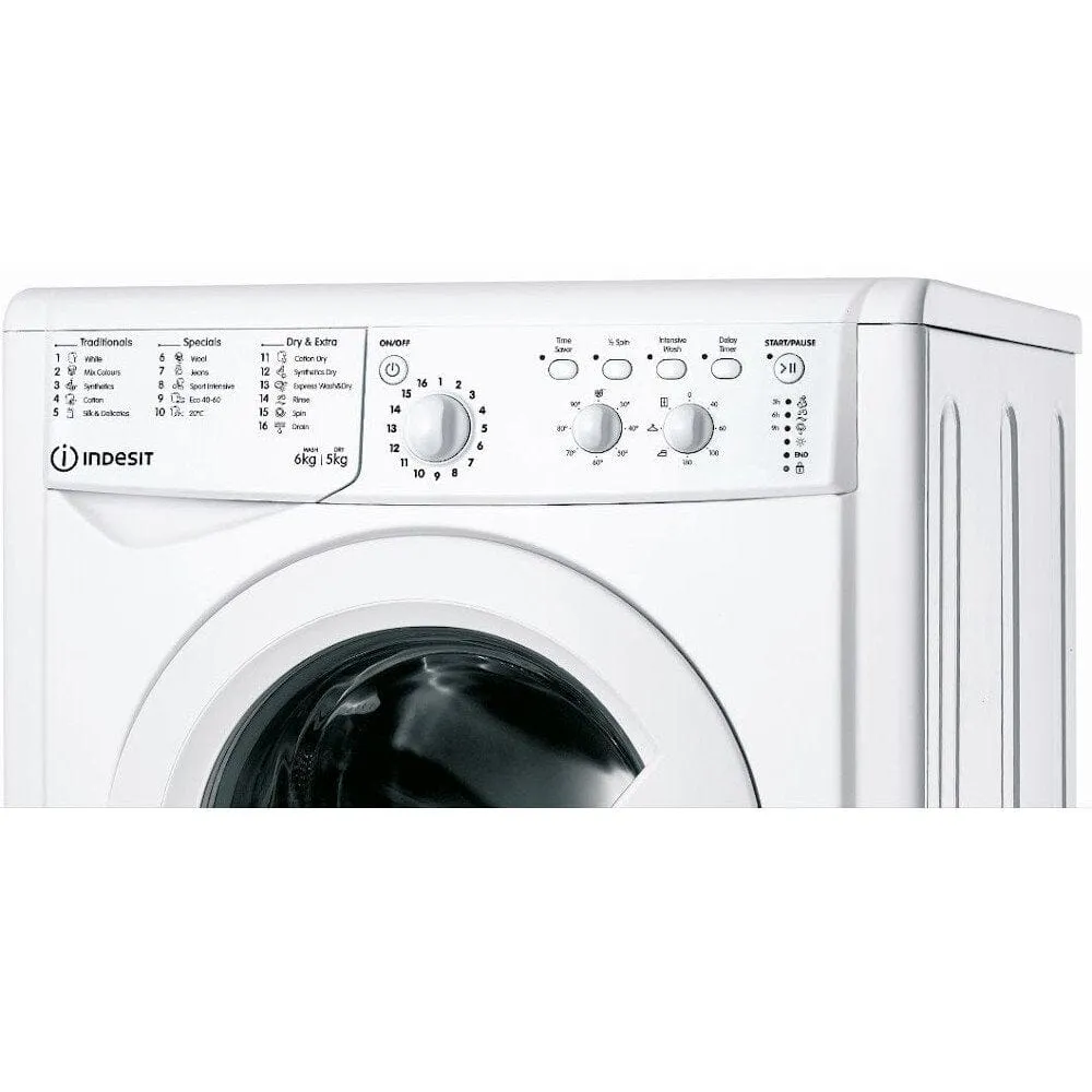 Indesit IWDC65125UKN 6kg-5kg 1200 Spin Washer Dryer White