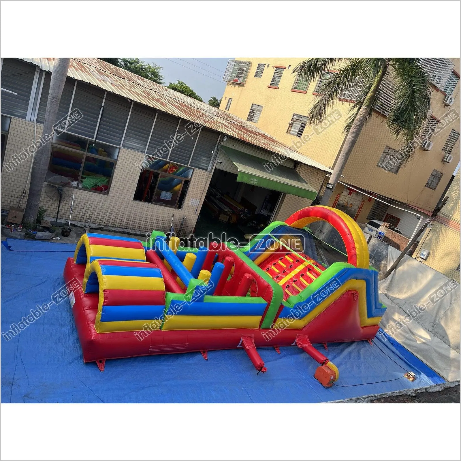 Inflatable Obstacle Course Sports Games Race With Obstacles Course Bounce House