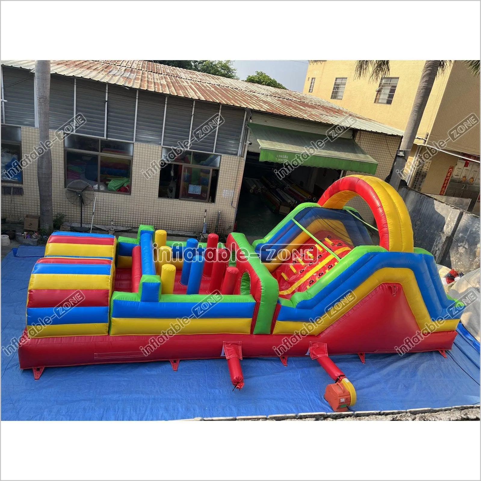 Inflatable Obstacle Course Sports Games Race With Obstacles Course Bounce House