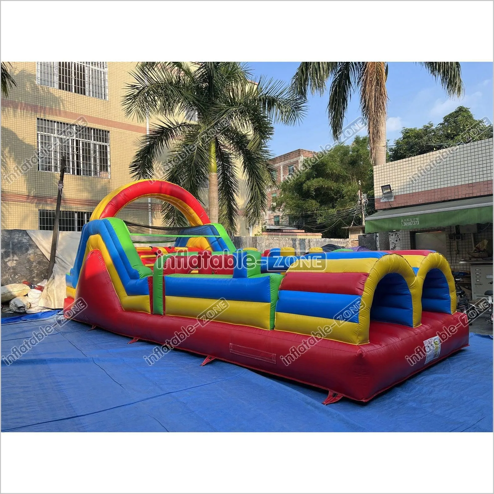 Inflatable Obstacle Course Sports Games Race With Obstacles Course Bounce House