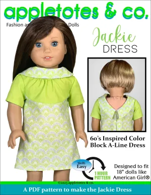 Jackie Dress 18 Inch Doll Sewing Pattern