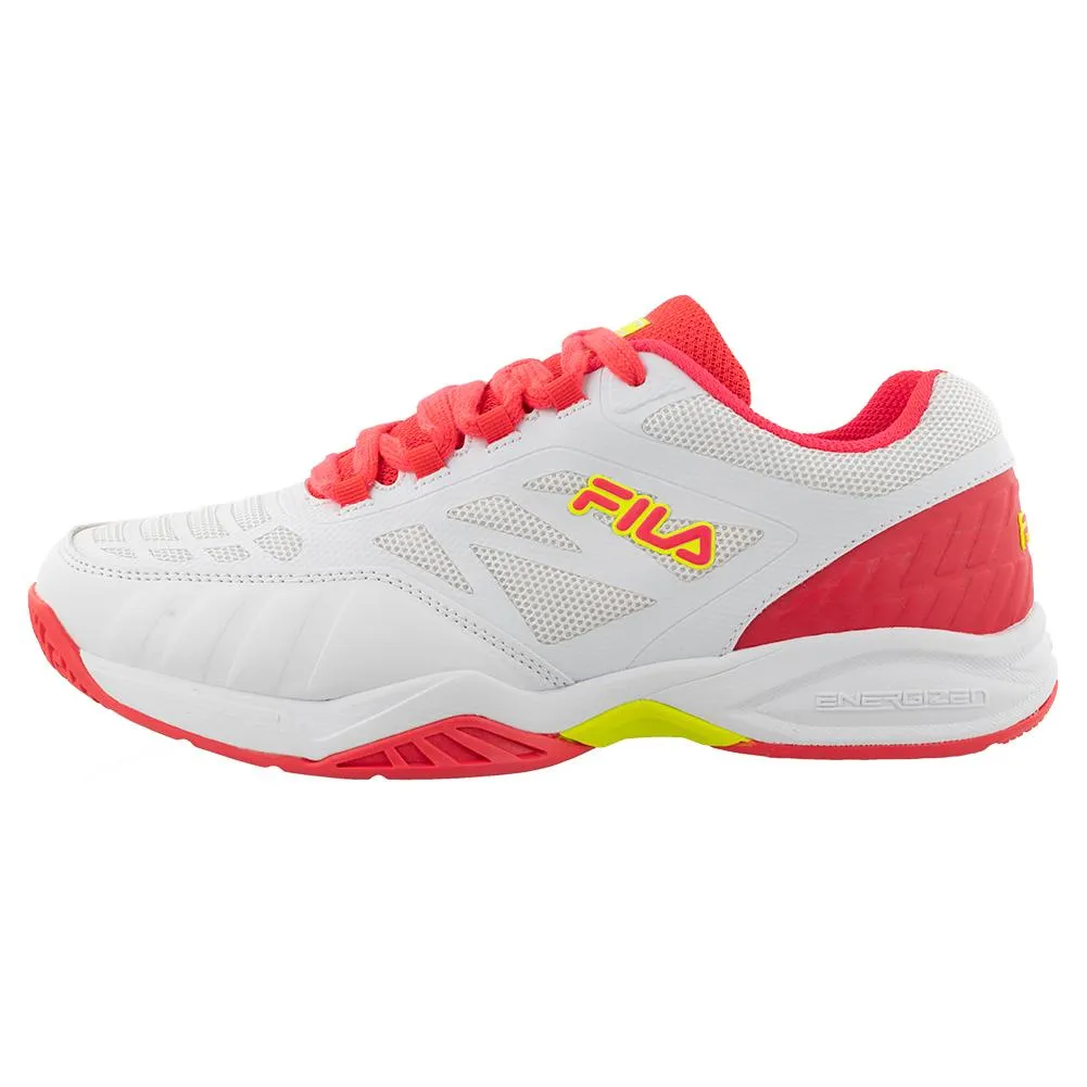 Junior`s Axilus Tennis Shoes White and Deep Pink