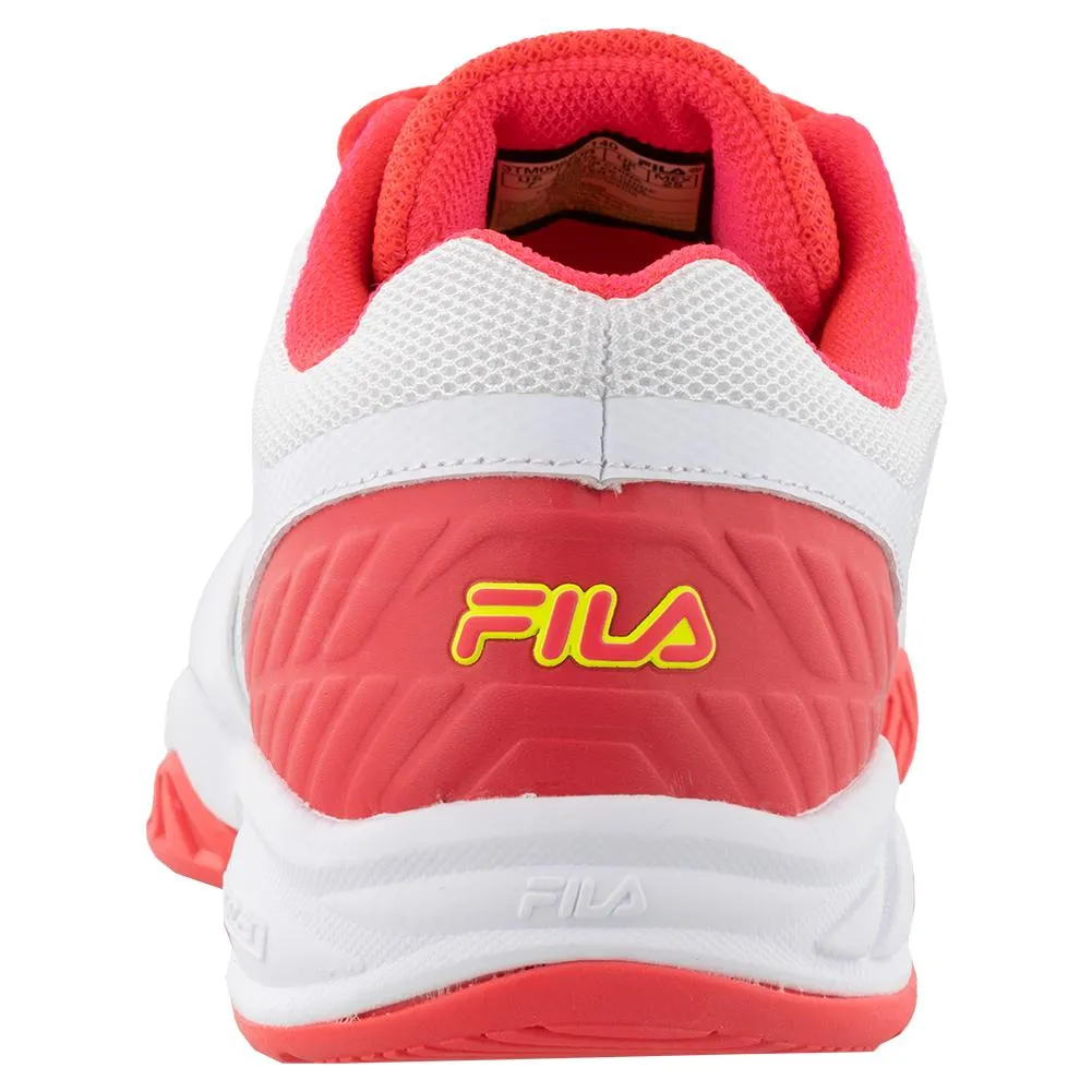 Junior`s Axilus Tennis Shoes White and Deep Pink