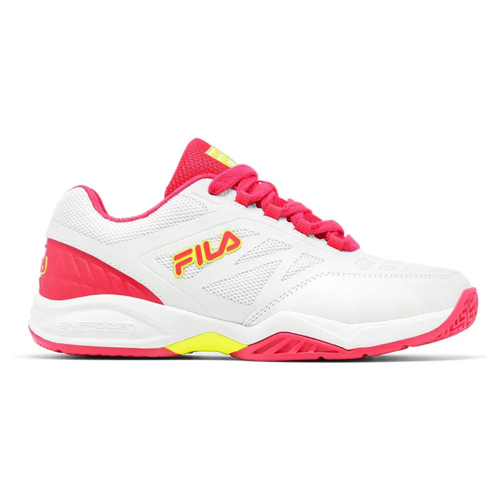 Junior`s Axilus Tennis Shoes White and Deep Pink