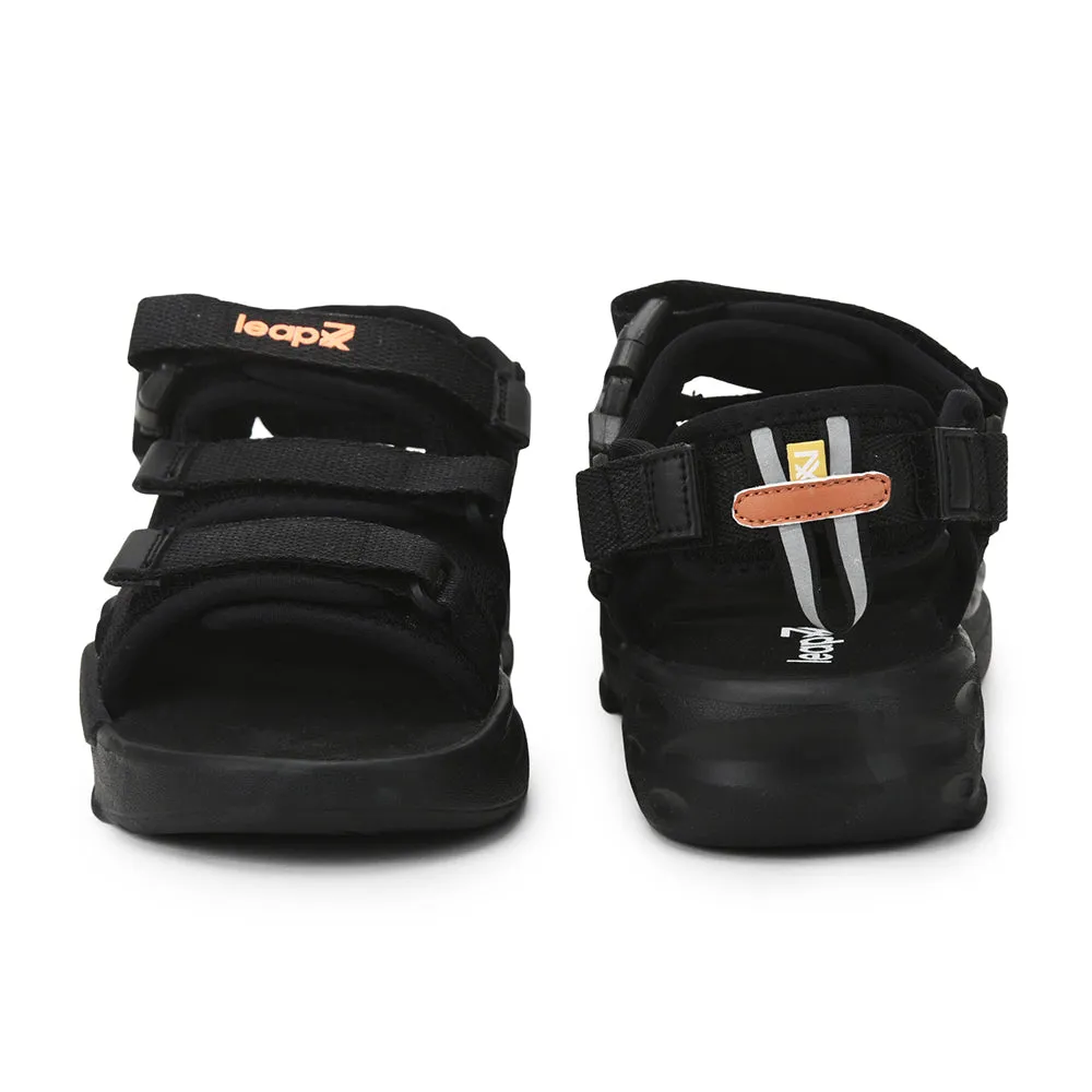 Leap7x By Liberty Men PEDRO-M Black Sporty Casual Sandal