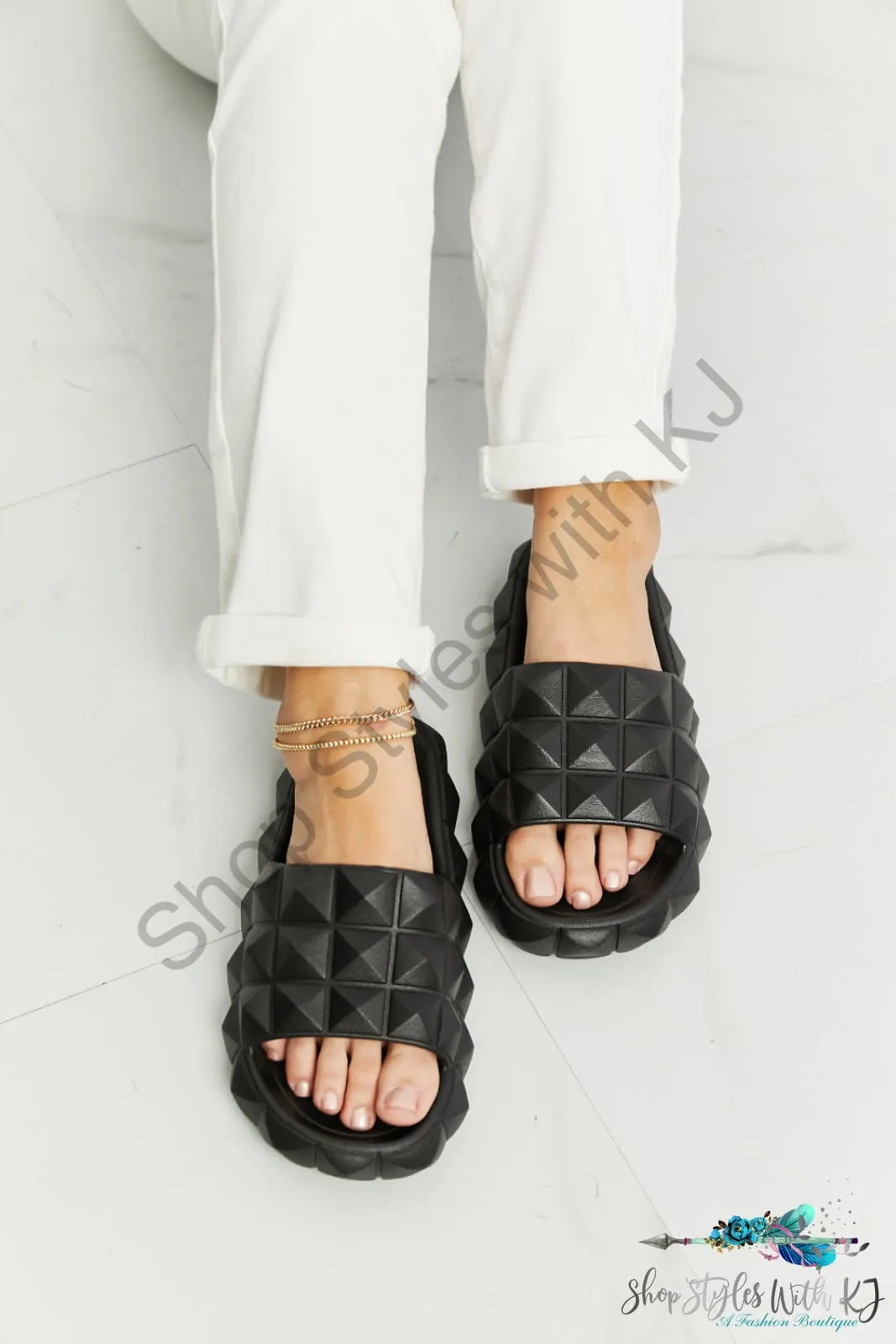 Let's Chill 3D Stud Slide Sandal