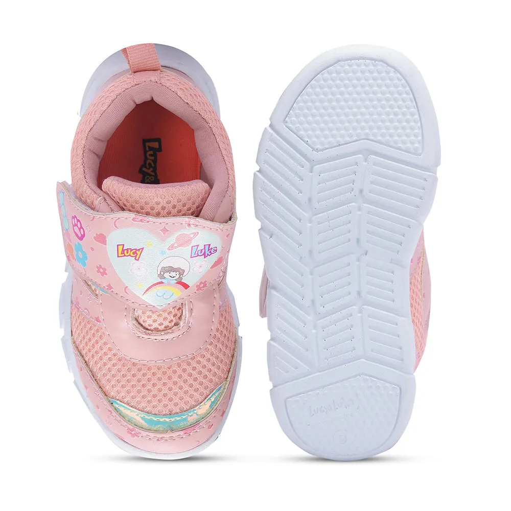 Lucy & Luke By Liberty Kids FLYNN-44 Peach Casual Non Lacing Shoes