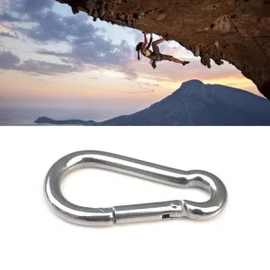 M6 Stainless Steel Carabiner Spring Hook Multi-tool Mountaineering Buckle Lock Camping Hook Rope, Inner Diameter: 5.8mm