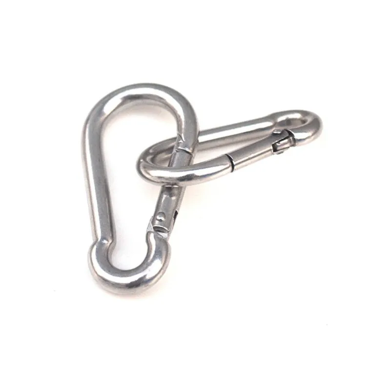 M6 Stainless Steel Carabiner Spring Hook Multi-tool Mountaineering Buckle Lock Camping Hook Rope, Inner Diameter: 5.8mm