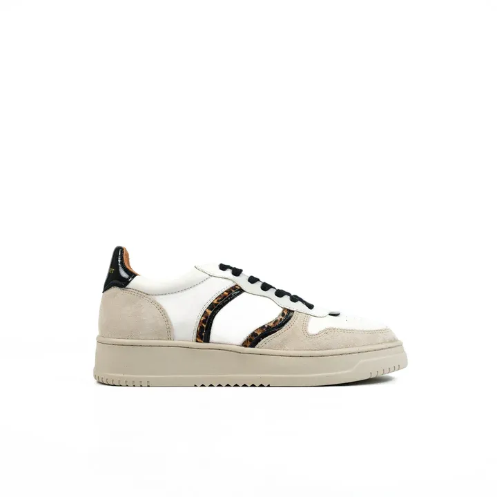 Maison Toufet Cream and Black Trainer