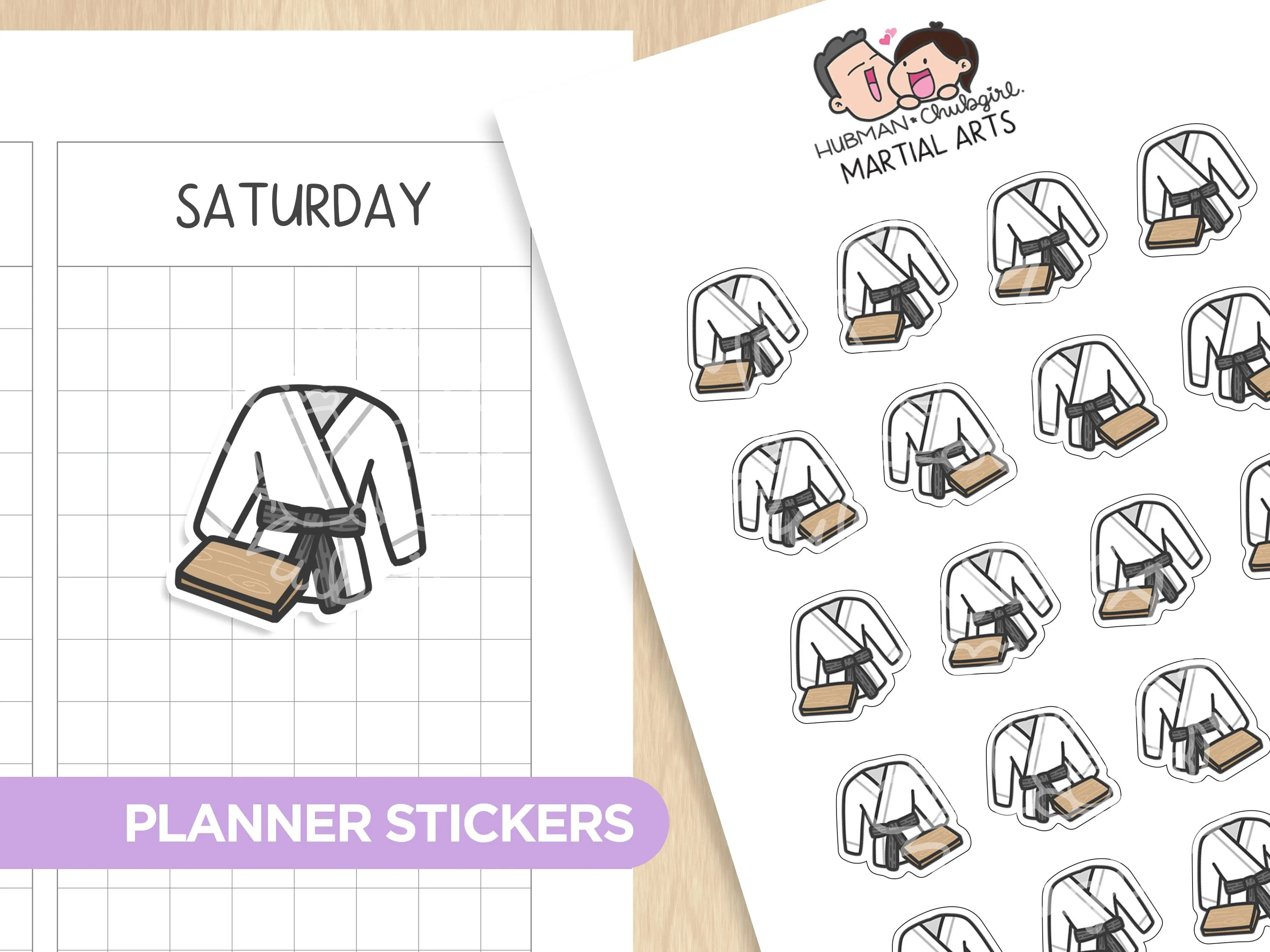 Martial Arts Planner Stickers