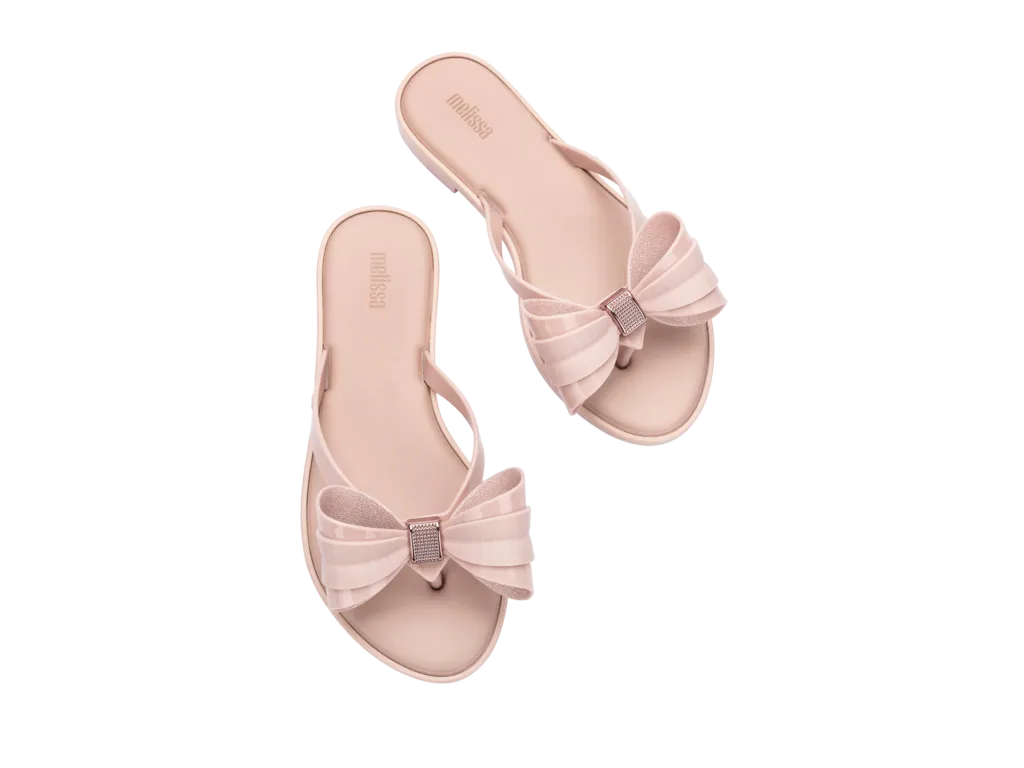 Melissa Flip Flop Slim V AD - Pink / Glitter Pink