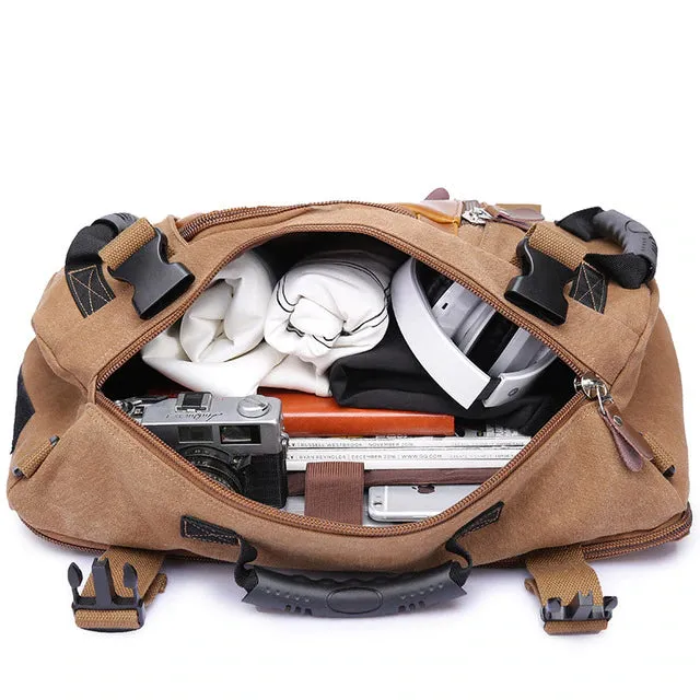 Men Canvas Multifunctional Travel Backpack