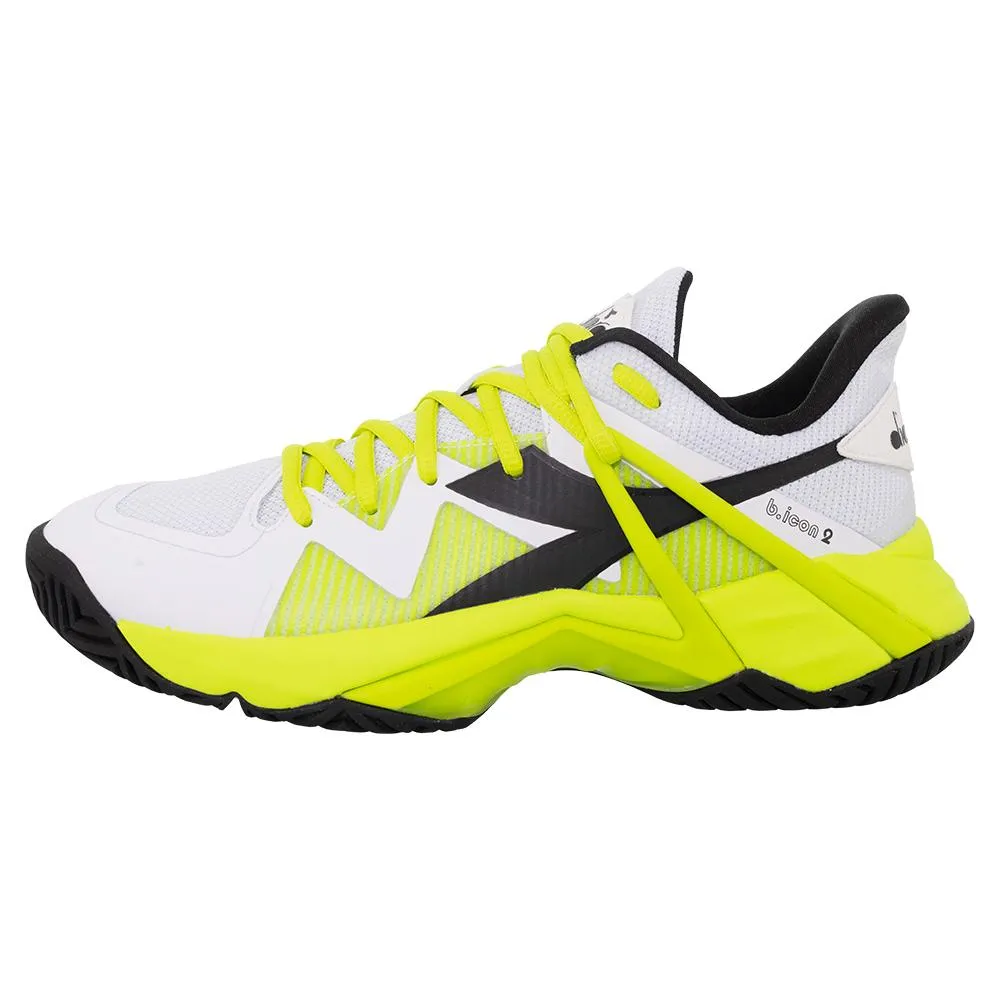 Men's B.Icon 2 AG Tennis Shoes White and Evening Primrose