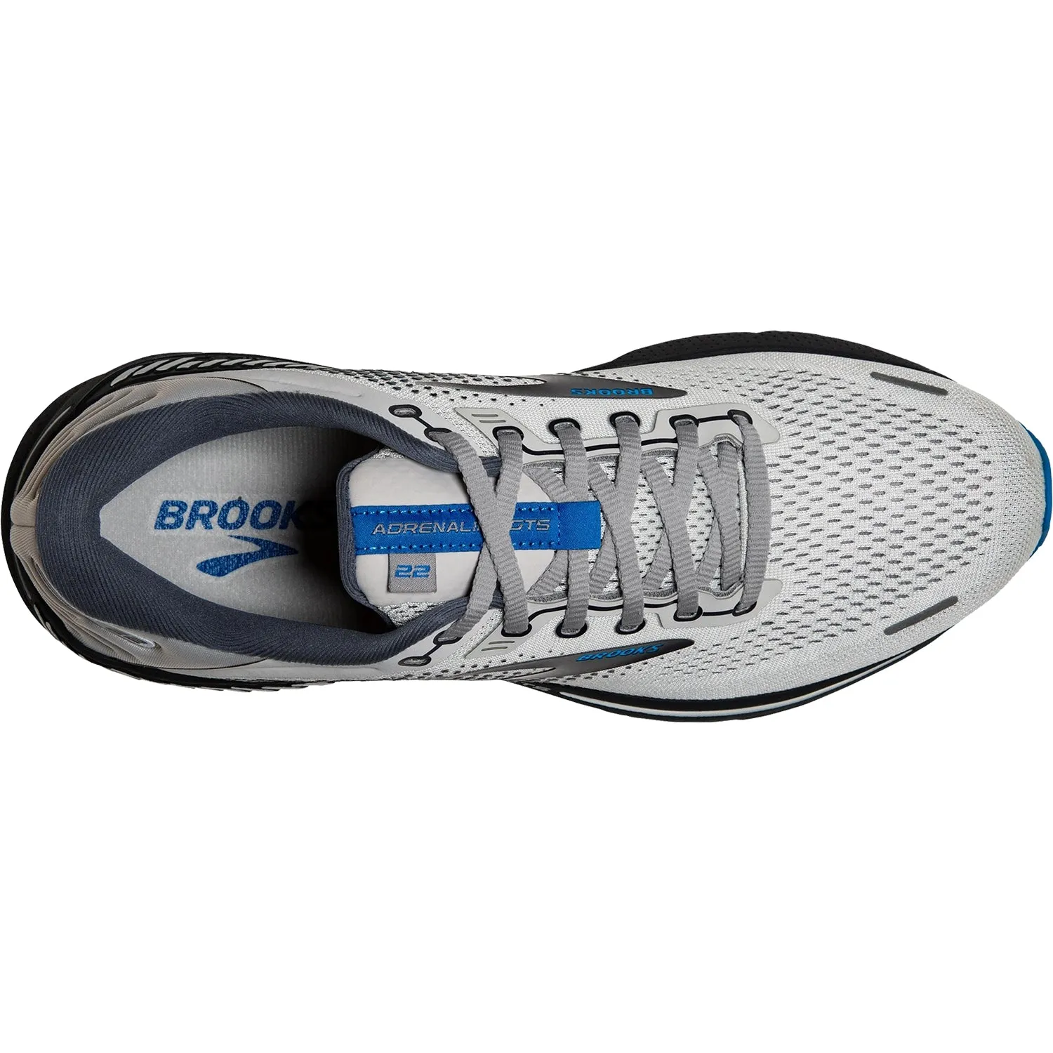 Men's Brooks Adrenaline GTS 22 Oyster/India Ink/Blue Mesh