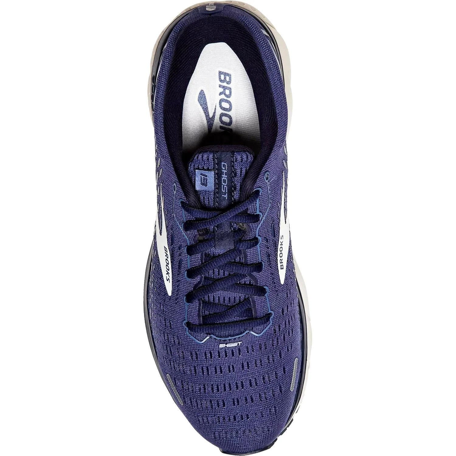 Men's Brooks Ghost 13 Deep Cobalt/Grey/Navy Mesh