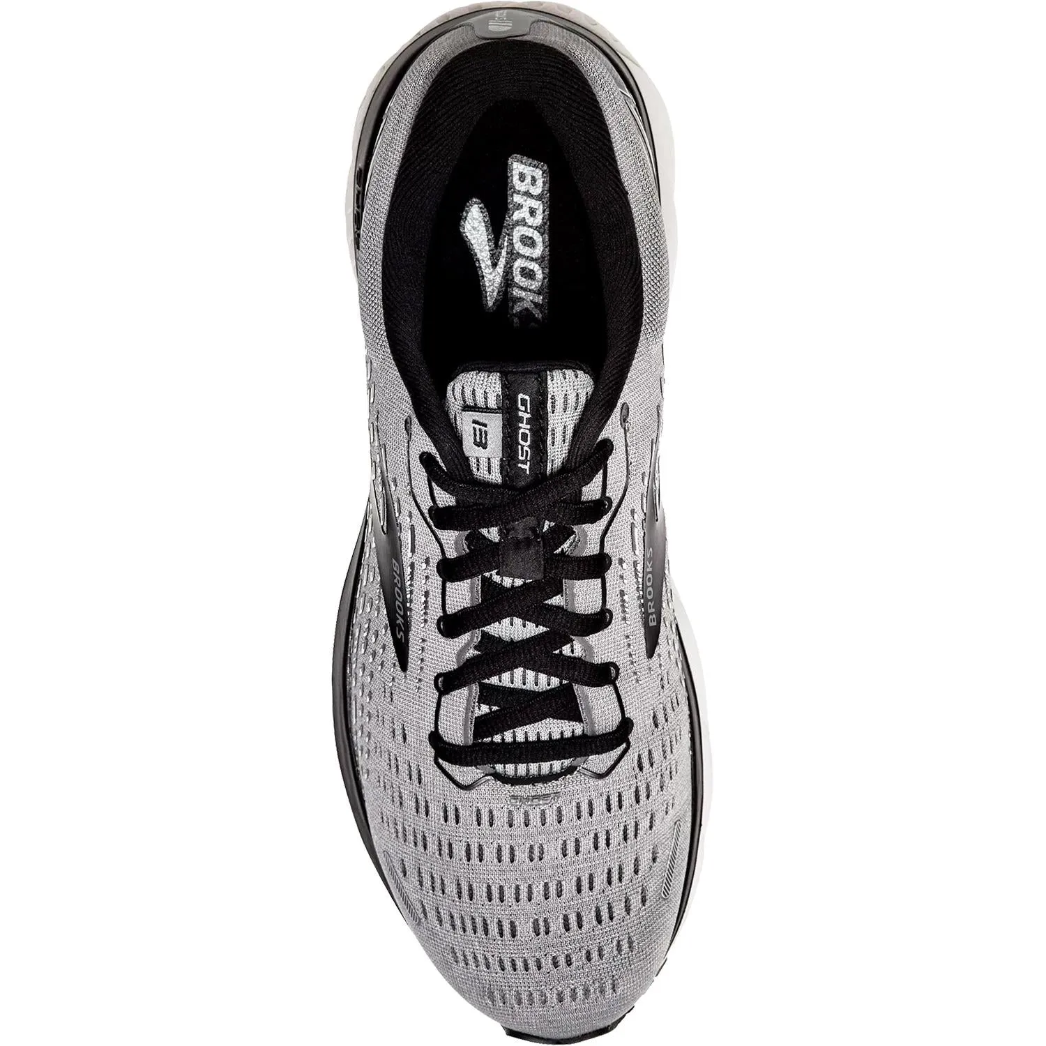 Men's Brooks Ghost 13 Grey/Pearl/Black Mesh