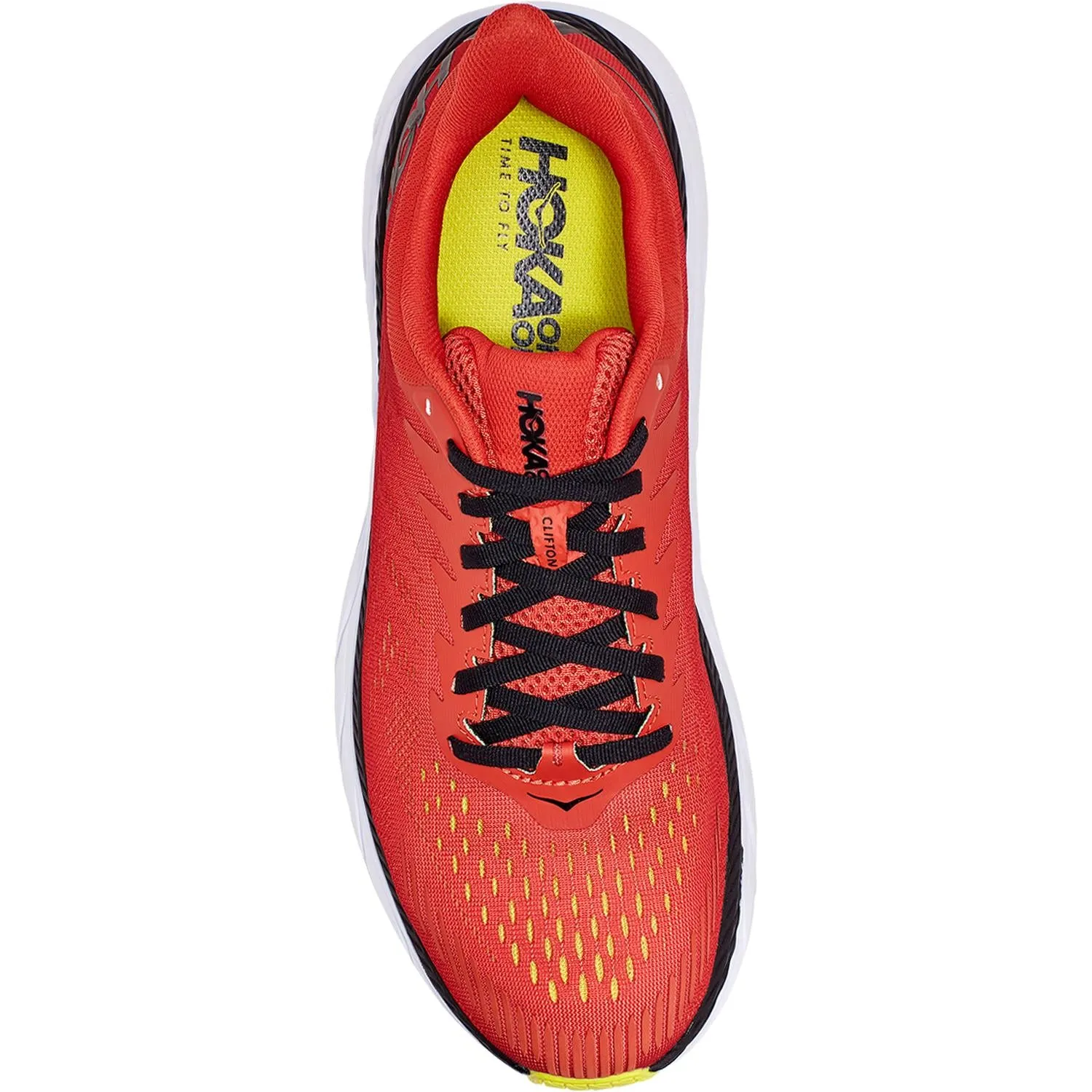 Men's Hoka One One Clifton 7 Chili/Black Mesh