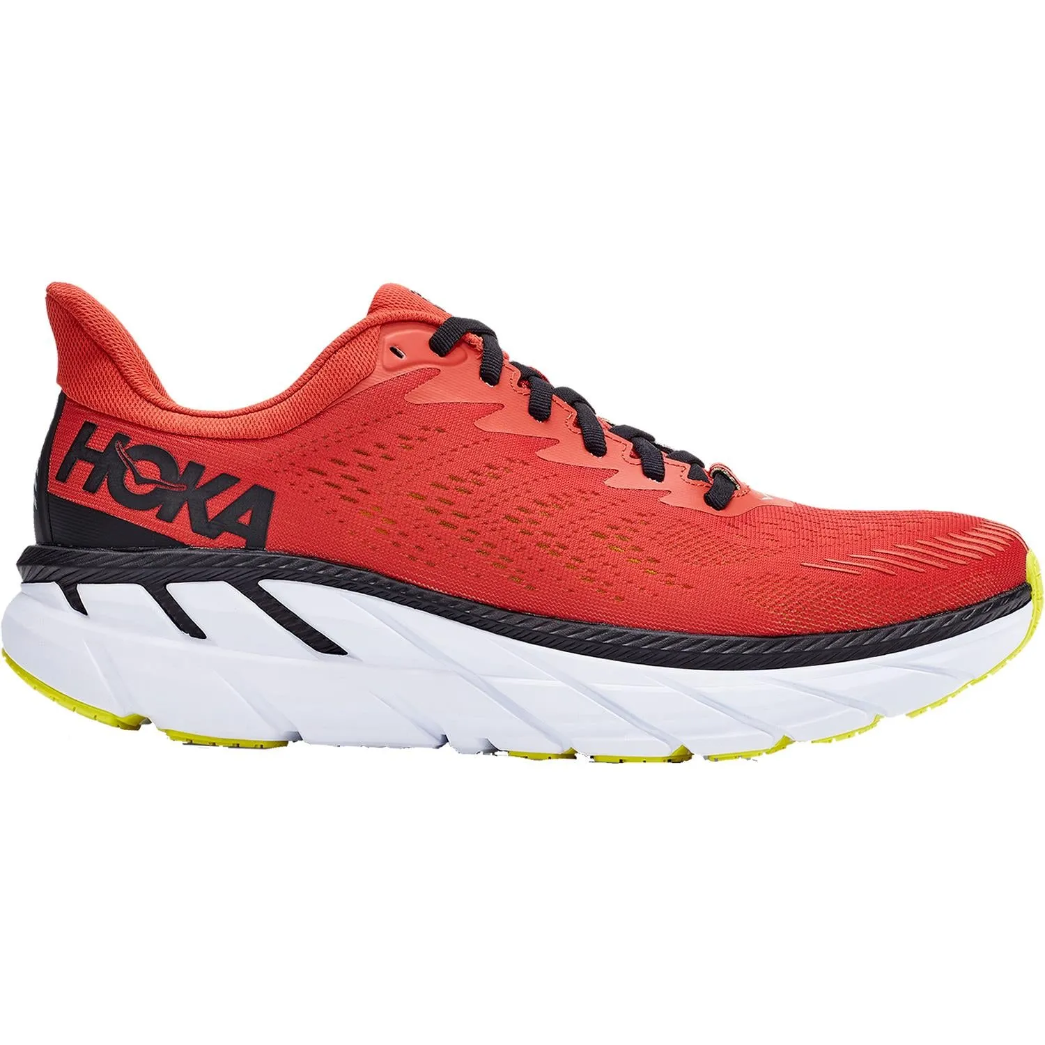 Men's Hoka One One Clifton 7 Chili/Black Mesh