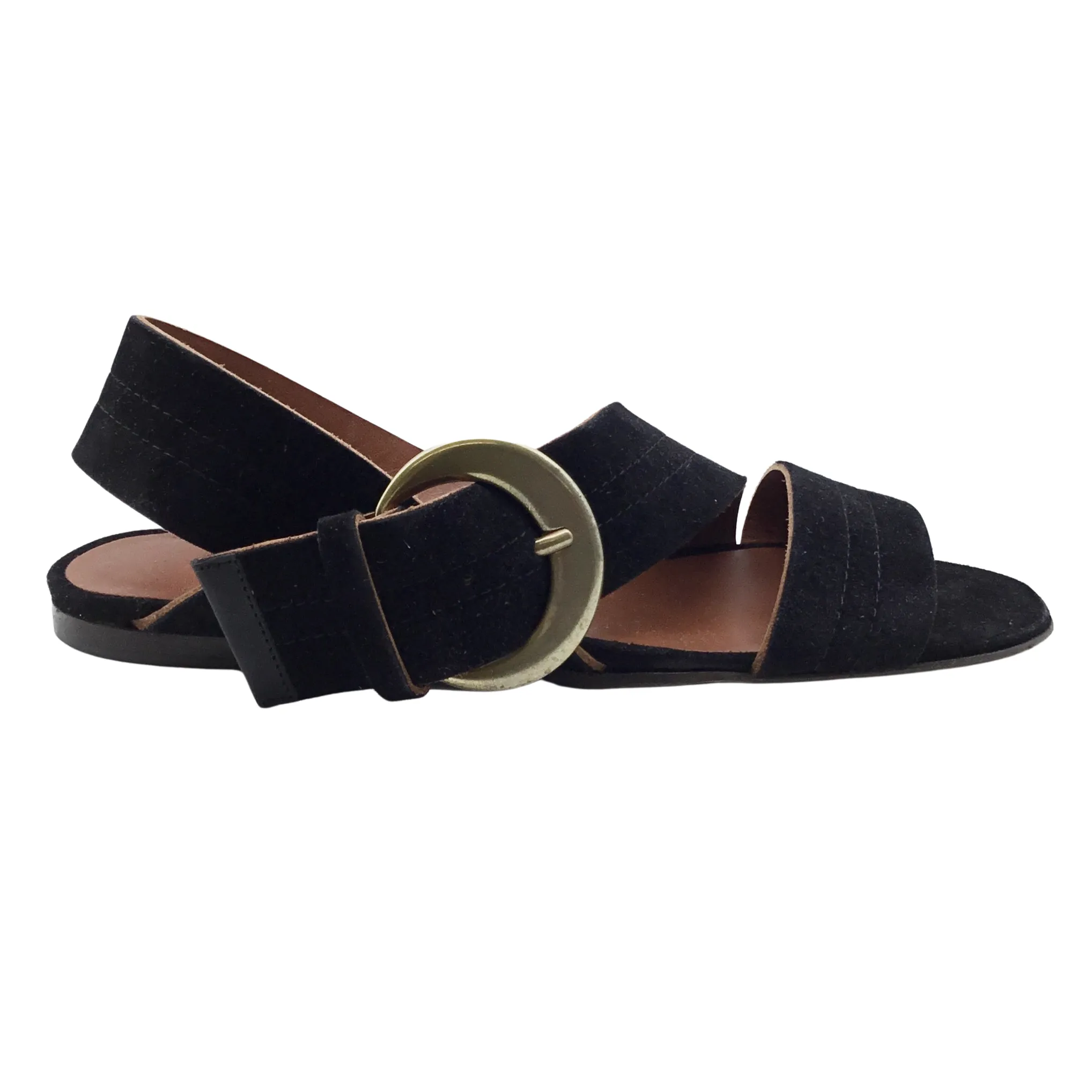 Michel Vivien Black Suede Traver Sandals