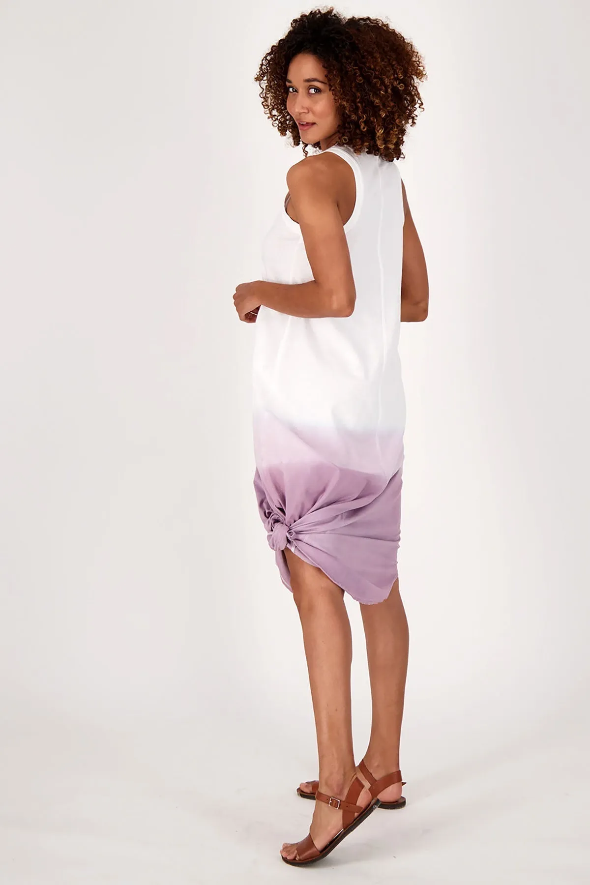 Midi Dress | Dip Dye Lilac Summer Dress