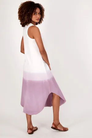 Midi Dress | Dip Dye Lilac Summer Dress