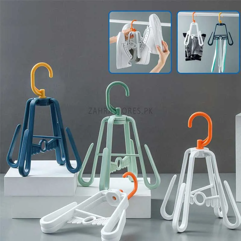 Multifunctional 4 hooks Rotating hanger