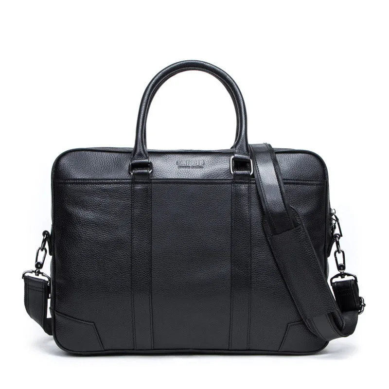 Multifunctional Leather Men's Business Briefcase