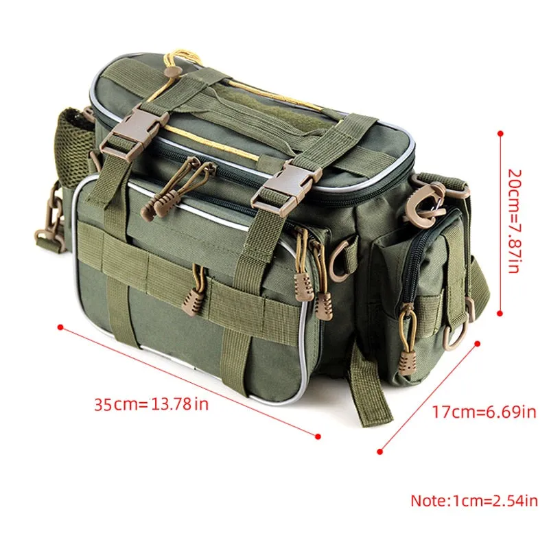 Multifunctional Waterproof Fishing Bag Outdoor Sports Waist Pack Fishing Lures Gear Storage Bag Single Crossbody Bags X448