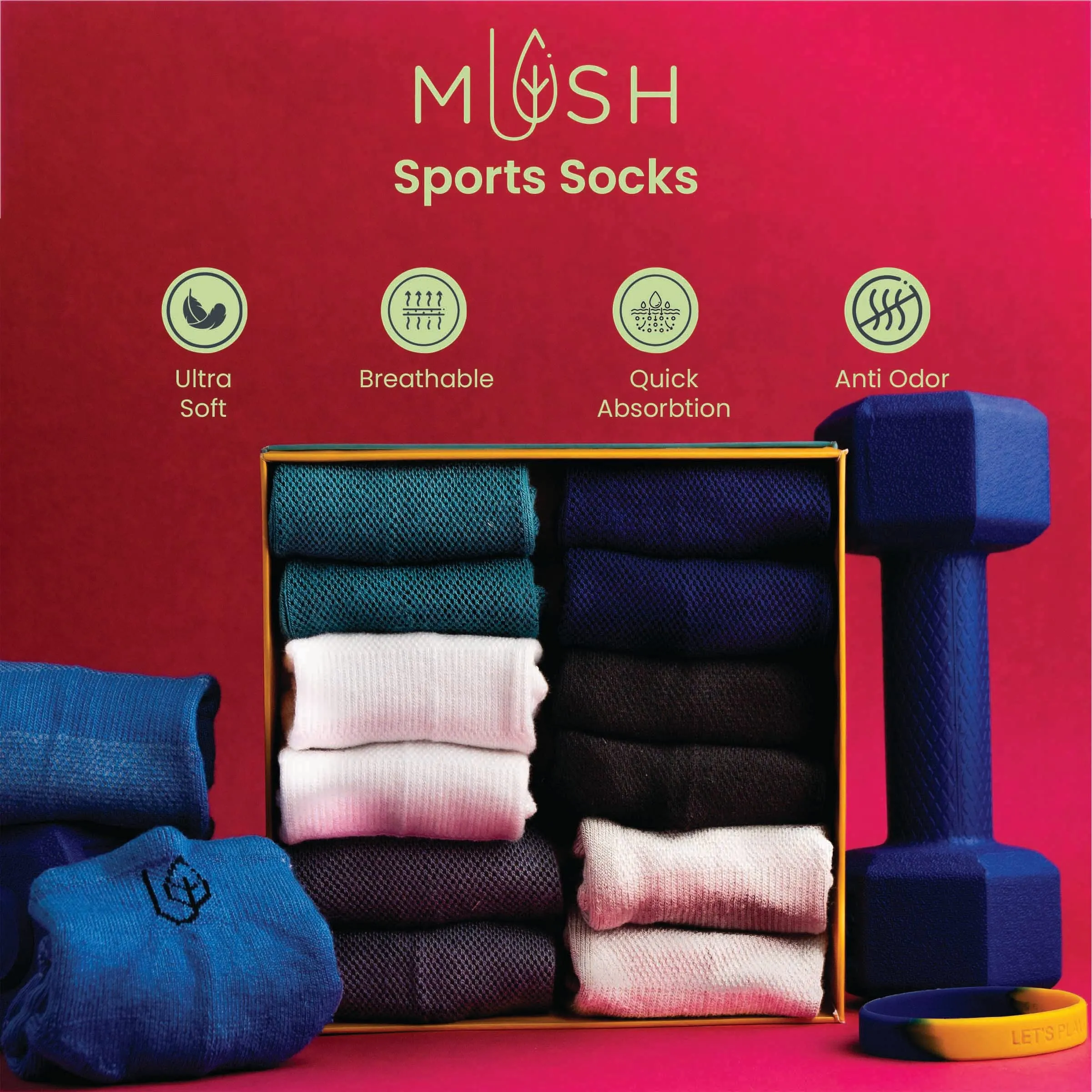 Mush Men's Ankle Length Rayon Socks (Pack Of 3) (AnkSocks123_Light Grey)