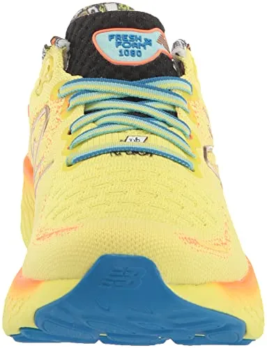 New Balance Women's Fresh Foam X 1080 V12 Running Shoe, Lemonade/Serene Blue